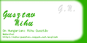 gusztav mihu business card